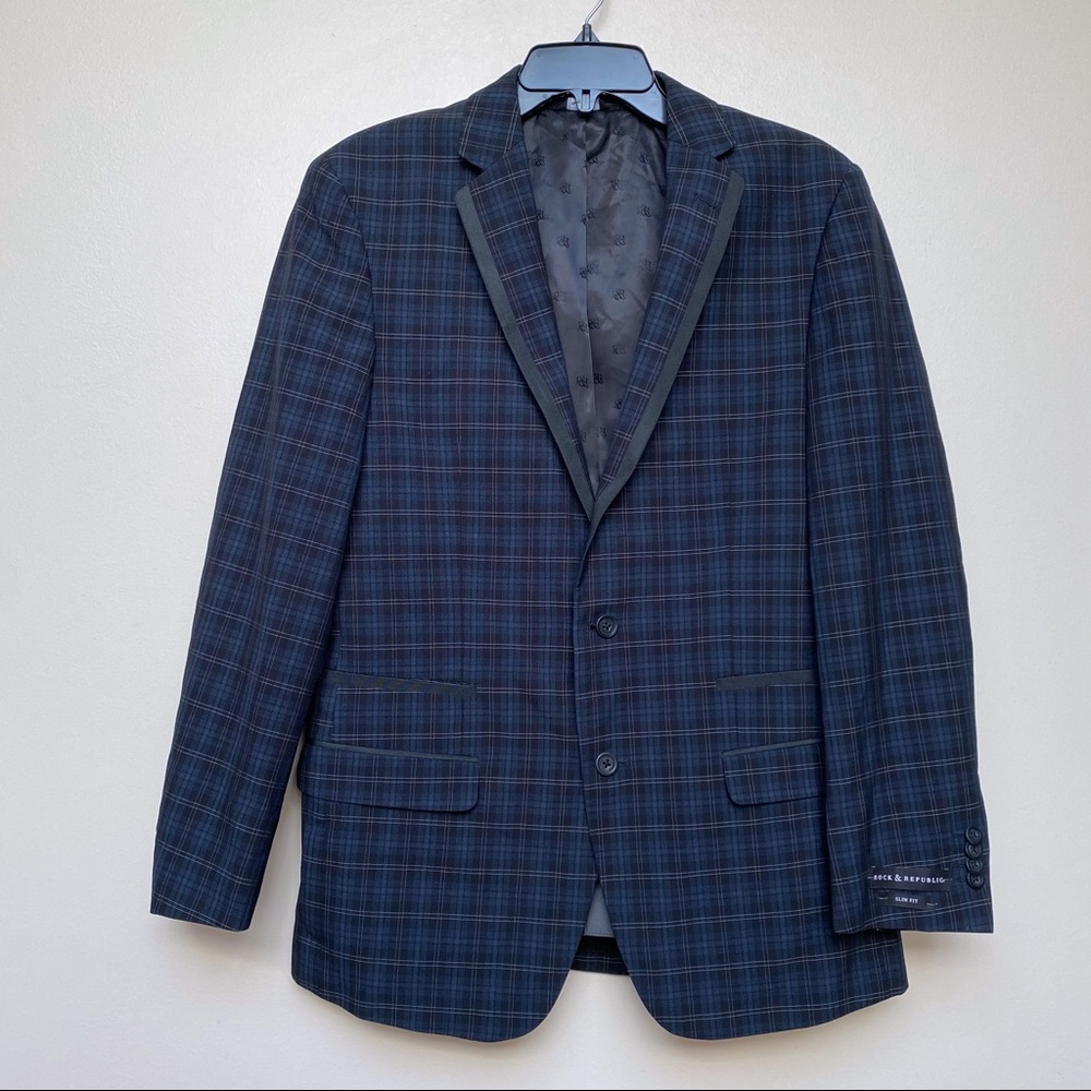 Rock & Republic Plaid Blazer NWT Size 38R